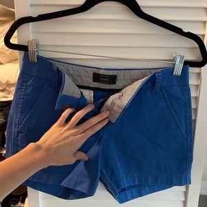 J. Crew Chino Short Size 0 royal blue solid 12in, 4in inseam